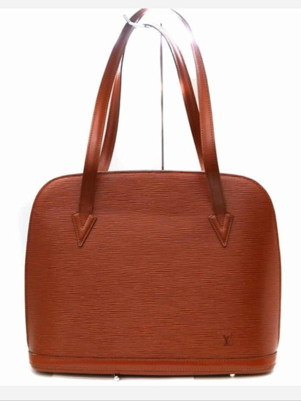 Louis Vuitton Epi Kenya Brown Leather Lussac Tote Bag EUC